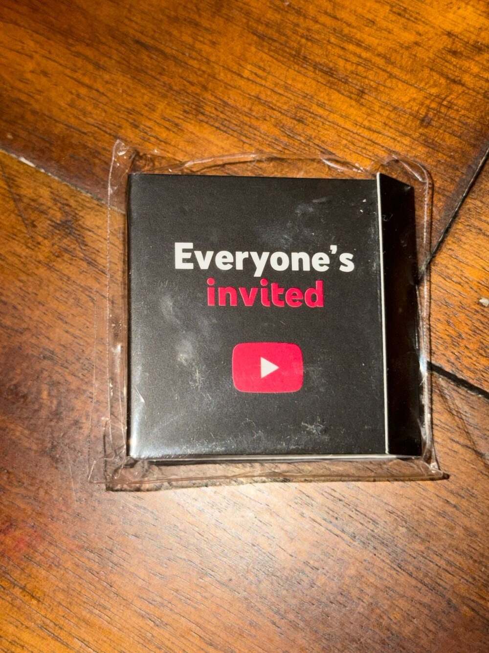 Official YouTube Everyone's Invited Promotional Enamel Pin